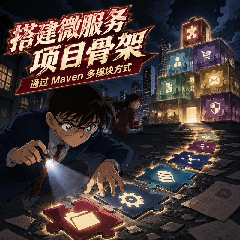 搭建微服务项目骨架：通过 Maven 多模块方式