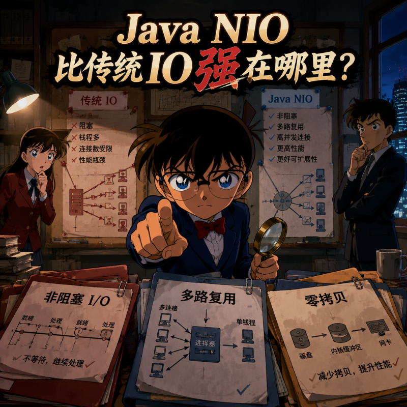 Java NIO 比传统 IO 强在哪里？